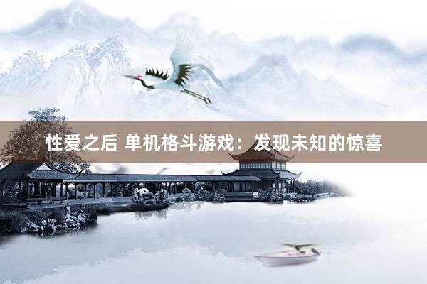 性爱之后 单机格斗游戏:发现未知的惊喜