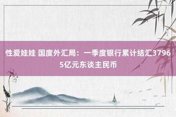 性爱娃娃 国度外汇局:一季度银行累计结汇37965亿元东谈主民币